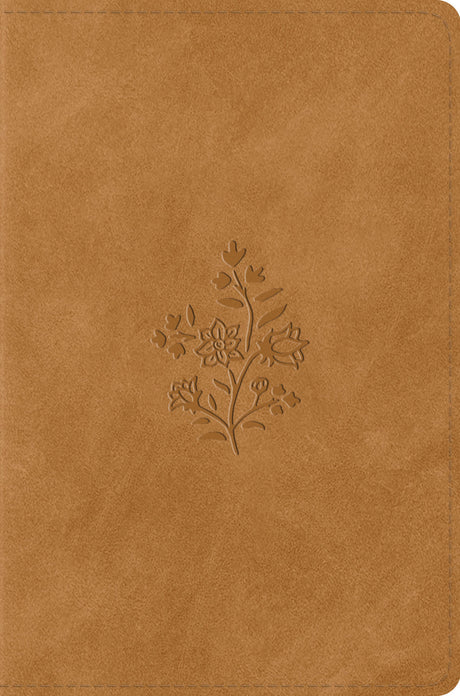 ESV Compact Bible (Trutone, Nubuck Caramel, Wildflower Design) front cover (8251961934024)