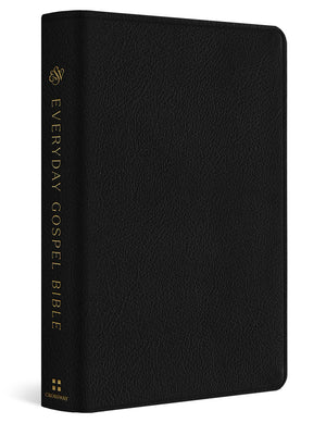 ESV Everyday Gospel Bible: Connecting Scripture to All of Life (Genuine Leather, Black) cover image (7899840708808)