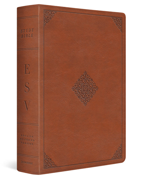 ESV Study Bible (Trutone, English Saddle, Ornament Design) cover image (8252157853896)