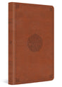 ESV Large Print Thinline Bible (Trutone, English Saddle, Emblem Design) cover image (8251950465224)