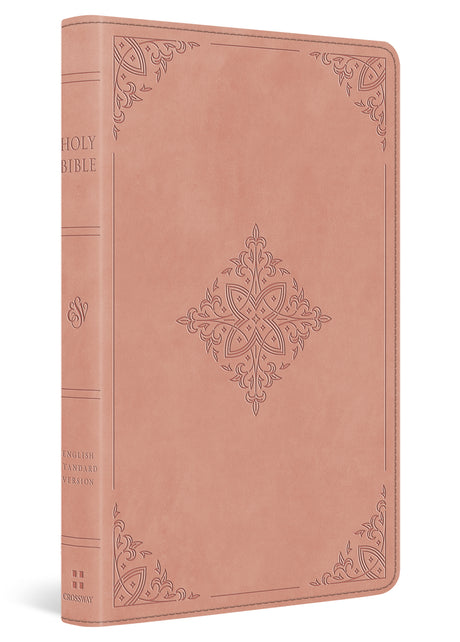 ESV Large Print Value Thinline Bible (Trutone, Blush Rose, Fleur-De-Lis Design) cover image (8251950760136)