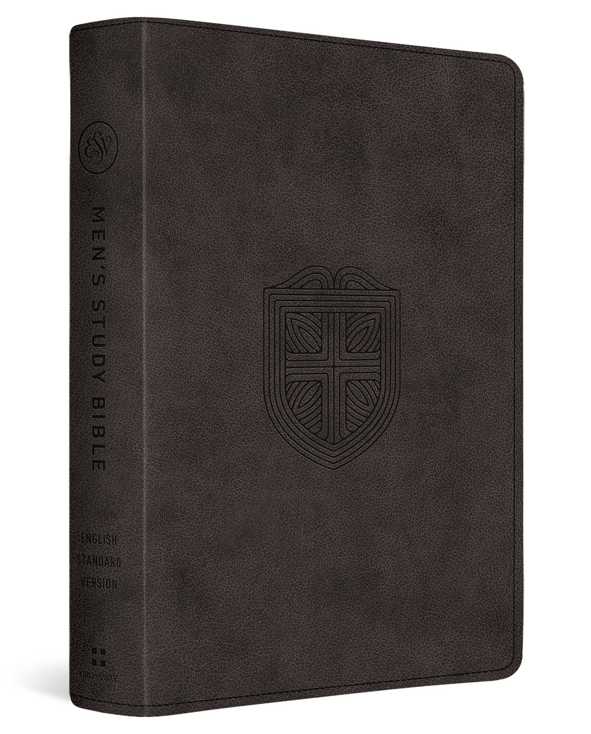 ESV Men's Study Bible (Trutone, Charcoal, Shield Design) cover image (8252154380488)