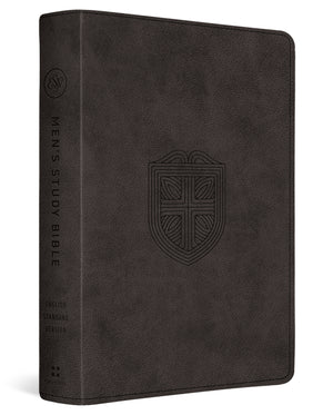 ESV Men's Study Bible (Trutone, Charcoal, Shield Design) cover image (8252154380488)