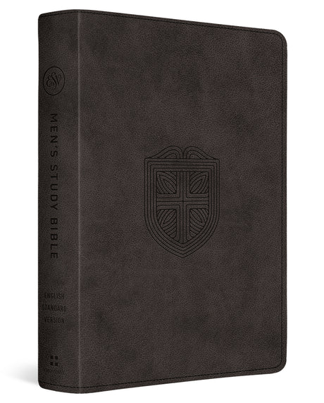 ESV Men's Study Bible (Trutone, Charcoal, Shield Design) cover image (8252154380488)