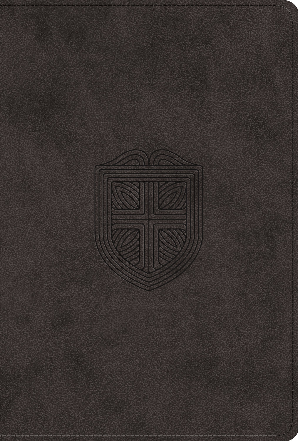 ESV Men's Study Bible (Trutone, Charcoal, Shield Design) front cover (8252154380488)