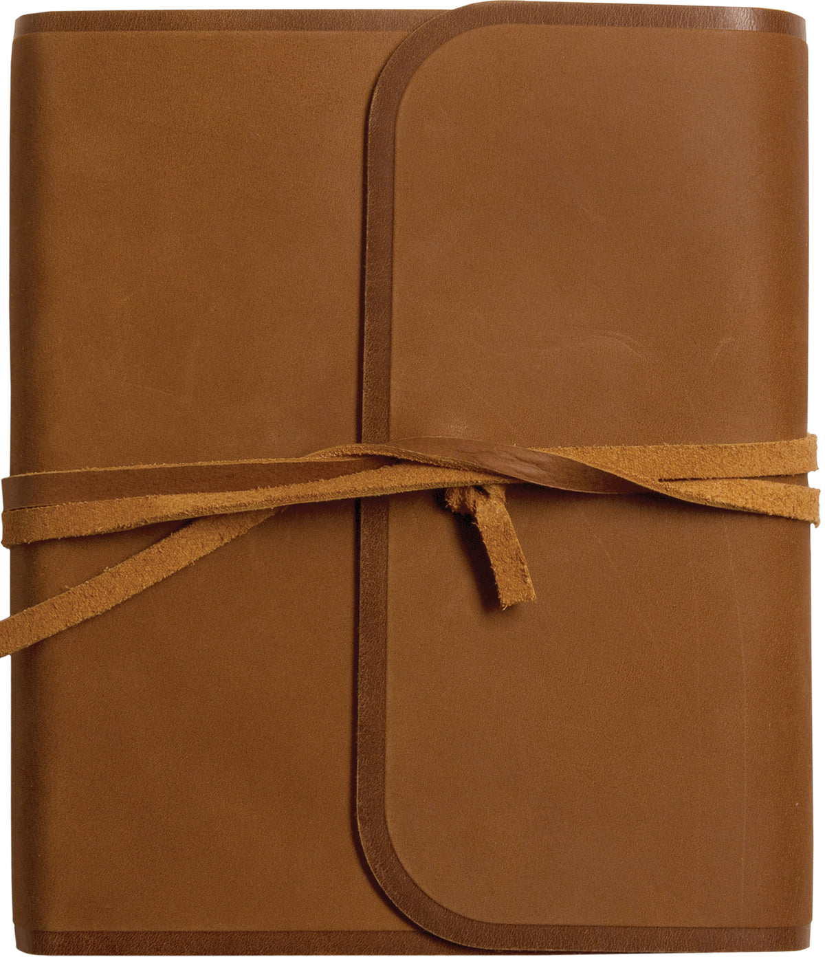 ESV Single Column Journaling Bible (Natural Leather, Brown, Flap with Strap) front cover (8251953873096)
