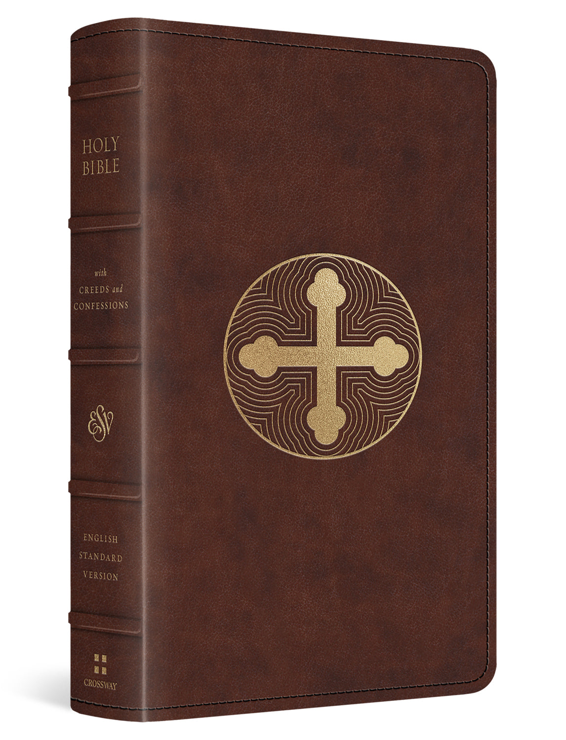 ESV Bible with Creeds and Confessions (Trutone, Brown, Cross Trefoil Design) cover image (8251958886600)