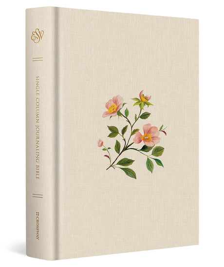 ESV Single Column Journaling Bible (Cloth Over Board, Rosehip Design) cover image (8252138848456)