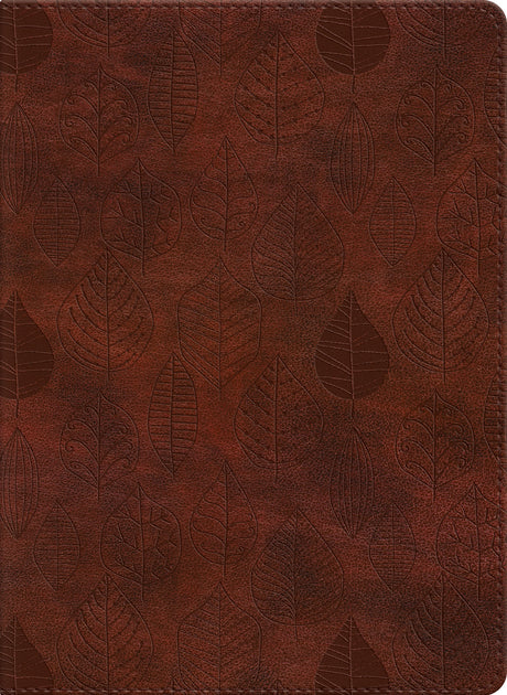 ESV Single Column Journaling Bible (Trutone, Chestnut, Leaves Design) front cover (8218623541448)