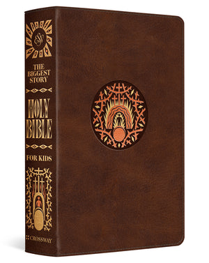 ESV the Biggest Story Holy Bible for Kids (Trutone, Brown, Living Hope Design, Thumb Indexed) cover image (8238933835976)
