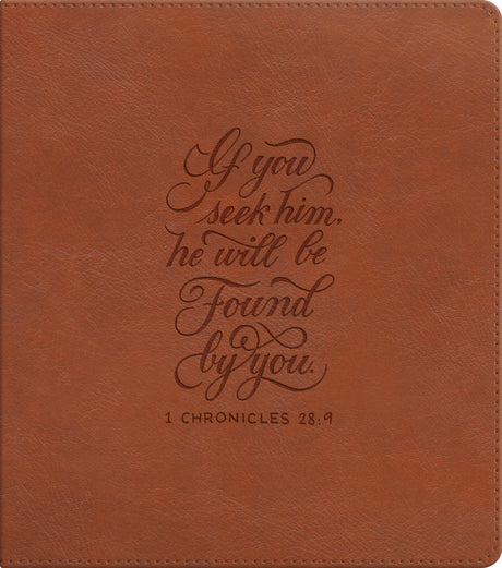 ESV Journaling Study Bible (Trutone, English Saddle, 1 Chronicles 28:9 Design) front cover (8251947548872)