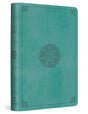 ESV Value Compact Bible (Trutone, Turquoise, Emblem Design) cover image (8252159688904)