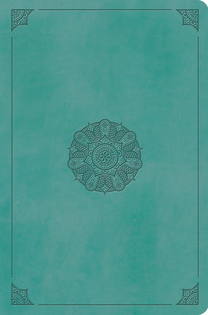 ESV Value Compact Bible (Trutone, Turquoise, Emblem Design) front cover (8252159688904)