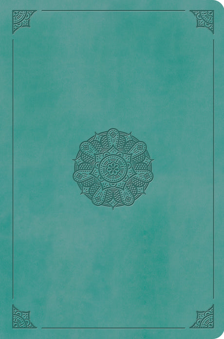 ESV Value Compact Bible (Trutone, Turquoise, Emblem Design) front cover (8252159688904)