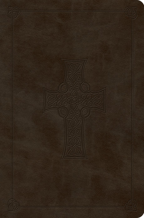 ESV Value Compact Bible (Trutone, Olive, Celtic Cross Design) front cover (8251966554312)