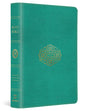 ESV Large Print Compact Bible, Red Letter (Trutone, Teal, Bouquet Design) cover image (8252146745544)