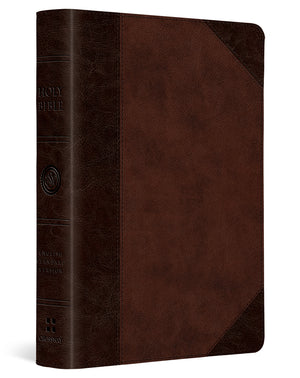 ESV Large Print Compact Bible, Red Letter (Trutone, Brown/Walnut, Portfolio Design) cover image (8251957903560)