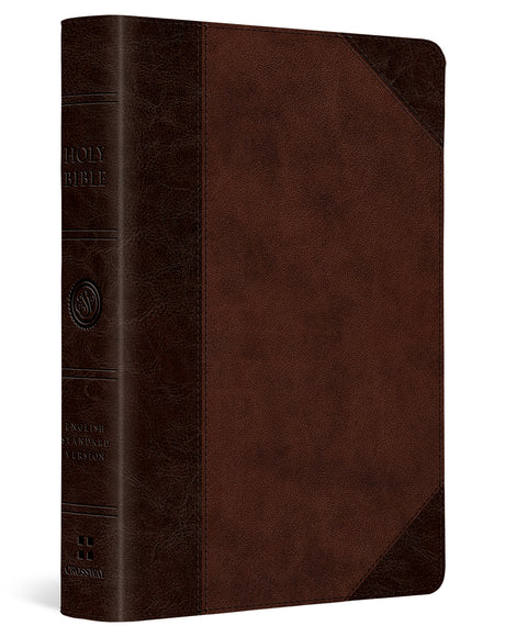 ESV Large Print Compact Bible, Red Letter (Trutone, Brown/Walnut, Portfolio Design) cover image (8251957903560)