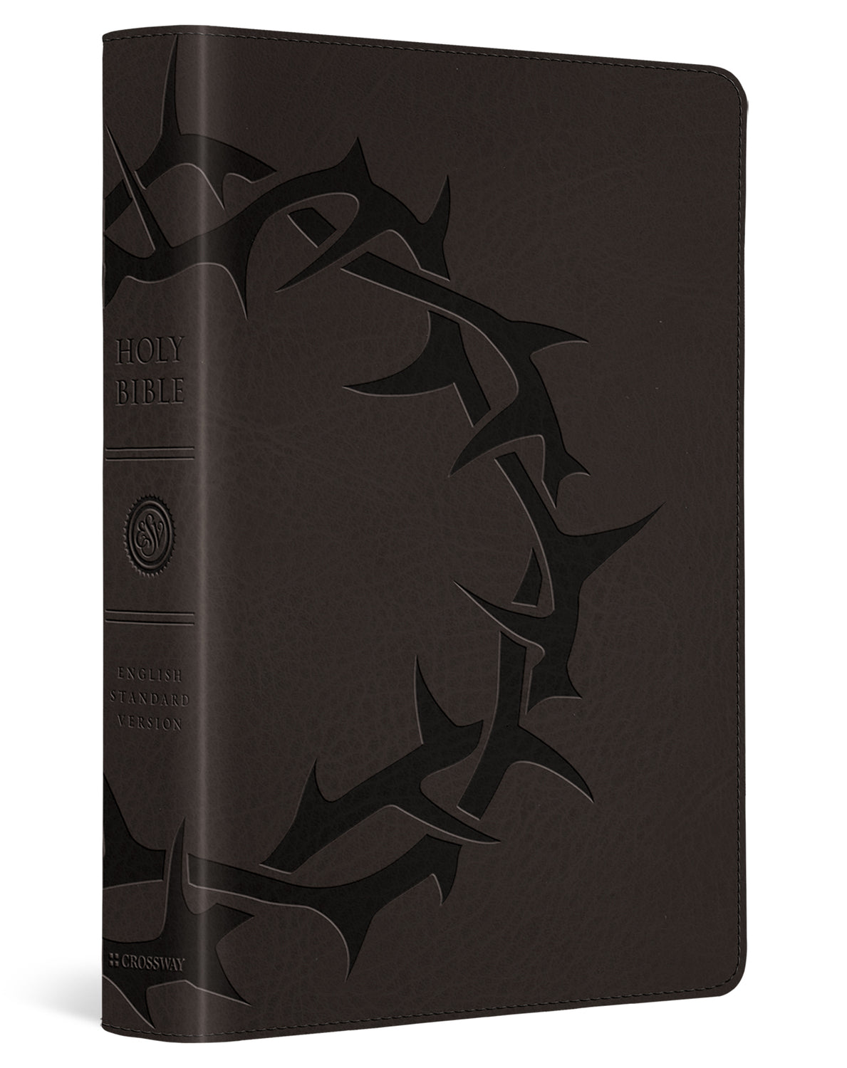 ESV Large Print Compact Bible, Red Letter (Trutone, Charcoal, Crown Design) cover image (8252159033544)