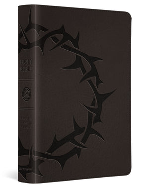 ESV Large Print Compact Bible, Red Letter (Trutone, Charcoal, Crown Design) cover image (8252159033544)