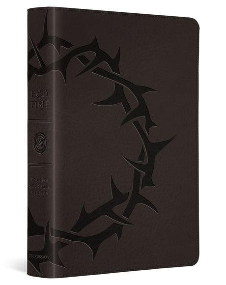ESV Large Print Compact Bible, Red Letter (Trutone, Charcoal, Crown Design) cover image (8252159033544)