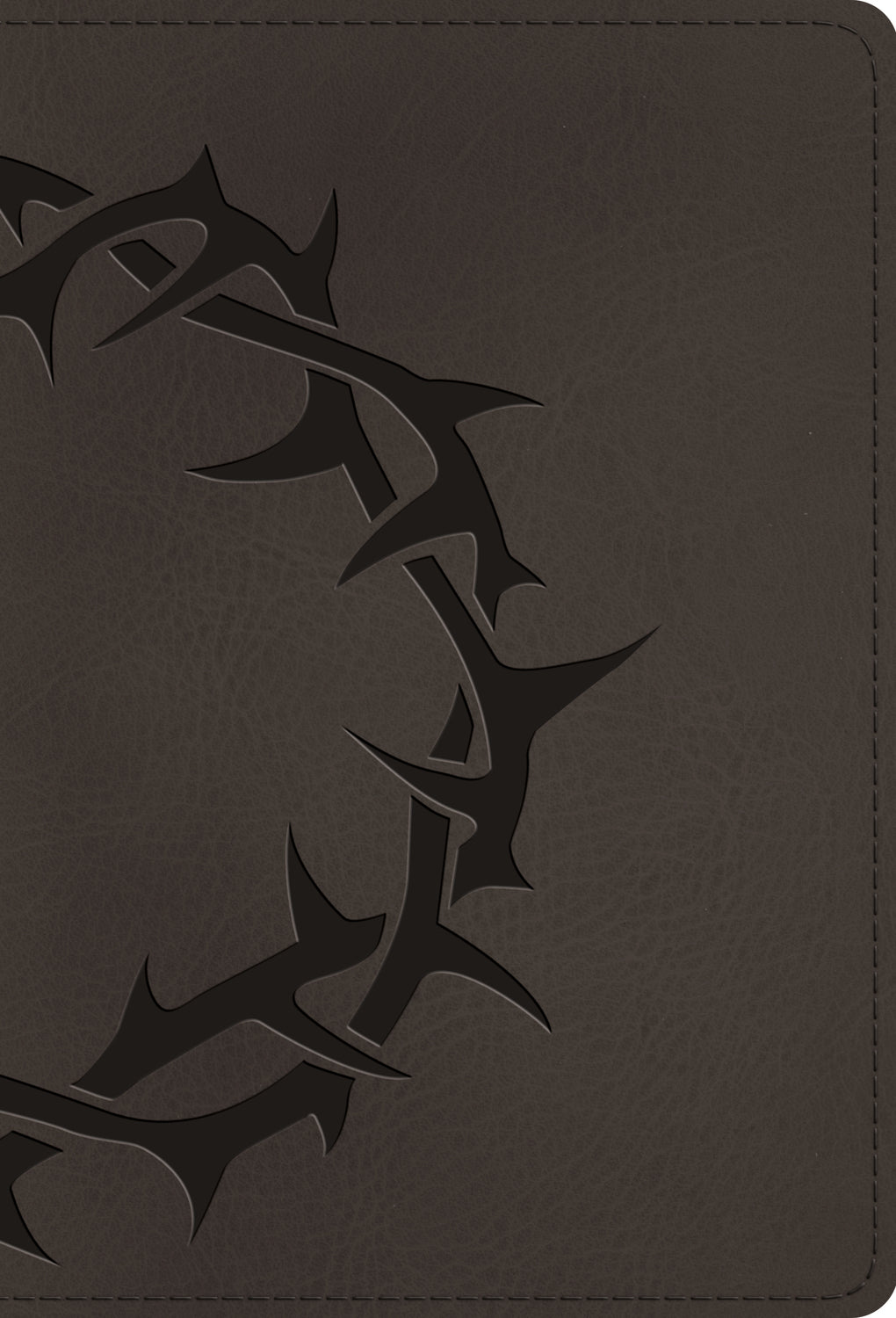 ESV Large Print Compact Bible, Red Letter (Trutone, Charcoal, Crown Design) front cover (8252159033544)