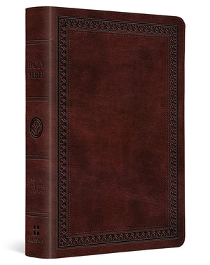ESV Large Print Compact Bible, Red Letter (Trutone, Mahogany, Border Design) cover image (8252155887816)