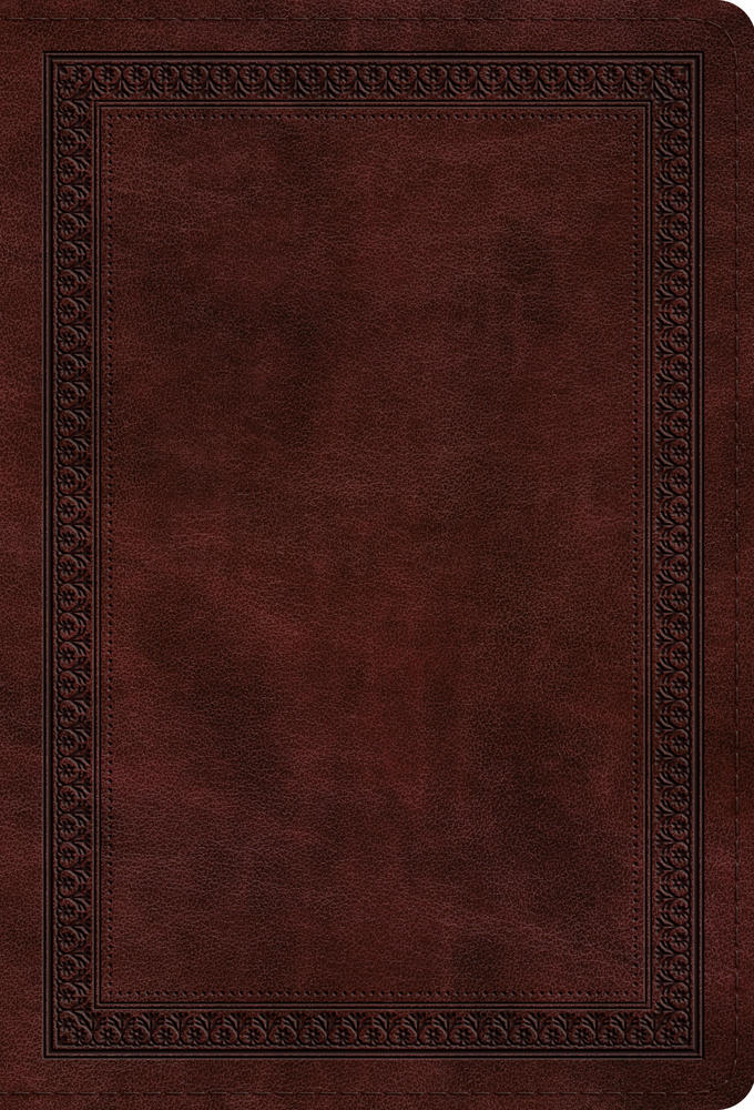 ESV Large Print Compact Bible, Red Letter (Trutone, Mahogany, Border Design) - ESV - 9798874902995