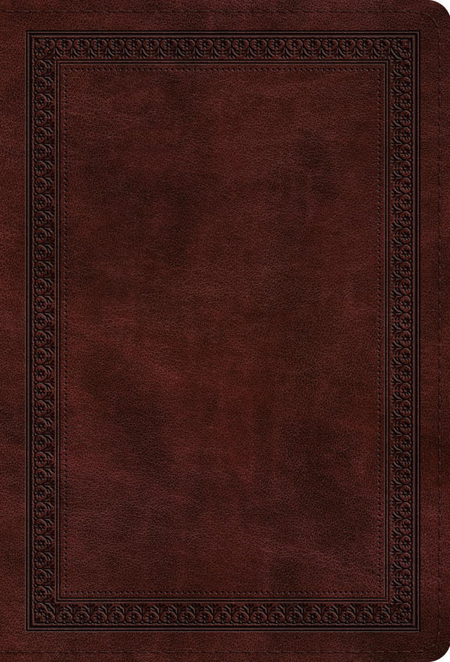 ESV Large Print Compact Bible, Red Letter (Trutone, Mahogany, Border Design) - ESV - 9798874902995