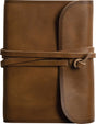 ESV Large Print Compact Bible, Red Letter (Natural Leather, Brown, Flap with Strap) - ESV - 9798874903008