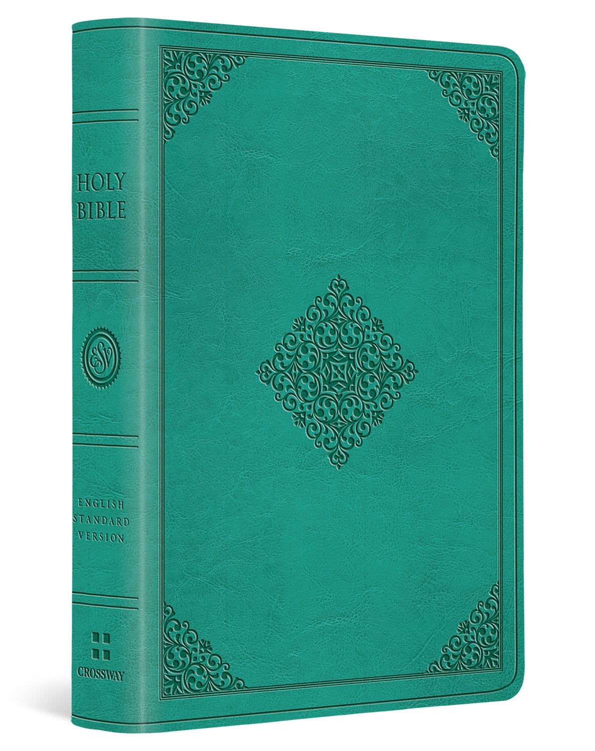 ESV Value Large Print Compact Bible (Trutone, Teal, Ornament Design) cover image (8252156870856)