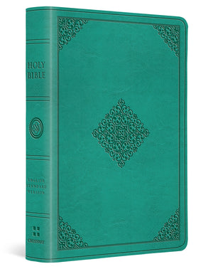 ESV Value Large Print Compact Bible (Trutone, Teal, Ornament Design) cover image (8252156870856)
