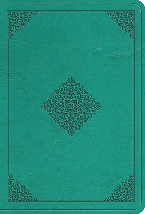 ESV Value Large Print Compact Bible (Trutone, Teal, Ornament Design) front cover (8252156870856)