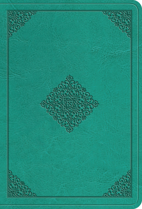 ESV Value Large Print Compact Bible (Trutone, Teal, Ornament Design) front cover (8252156870856)