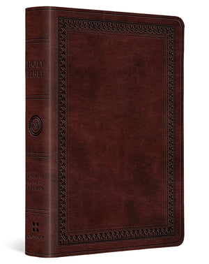 ESV Value Large Print Compact Bible (Trutone, Mahogany, Border Design) cover image (8252154511560)