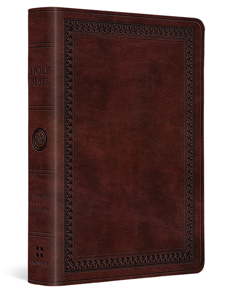 ESV Value Large Print Compact Bible (Trutone, Mahogany, Border Design) cover image (8252154511560)