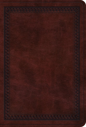 ESV Value Large Print Compact Bible (Trutone, Mahogany, Border Design) front cover (8252154511560)