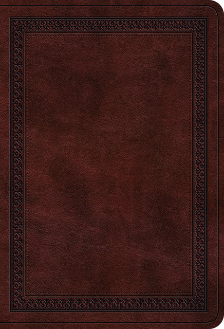 ESV Value Large Print Compact Bible (Trutone, Mahogany, Border Design) front cover (8252154511560)