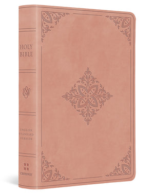 ESV Value Large Print Compact Bible (Trutone, Blush Rose, Fleur-De-Lis Design) cover image (8251965636808)