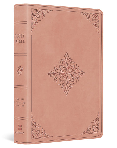 ESV Value Large Print Compact Bible (Trutone, Blush Rose, Fleur-De-Lis Design) cover image (8251965636808)