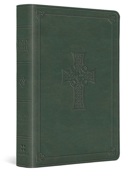 ESV Value Large Print Compact Bible (Trutone, Quiet Forest, Celtic Cross Design) cover image (8252159197384)