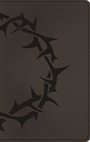 ESV Premium Gift Bible (Trutone, Charcoal, Crown Design) front cover (8252144812232)
