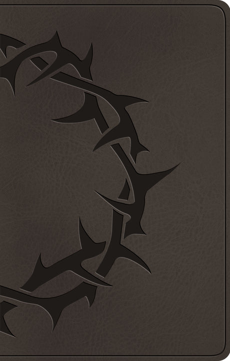 ESV Premium Gift Bible (Trutone, Charcoal, Crown Design) front cover (8252144812232)