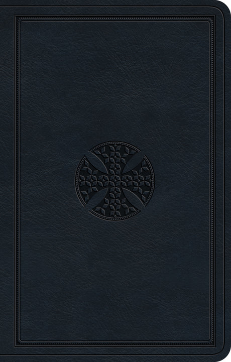ESV Premium Gift Bible (Trutone, Navy, Mosaic Cross Design) front cover (8252157624520)