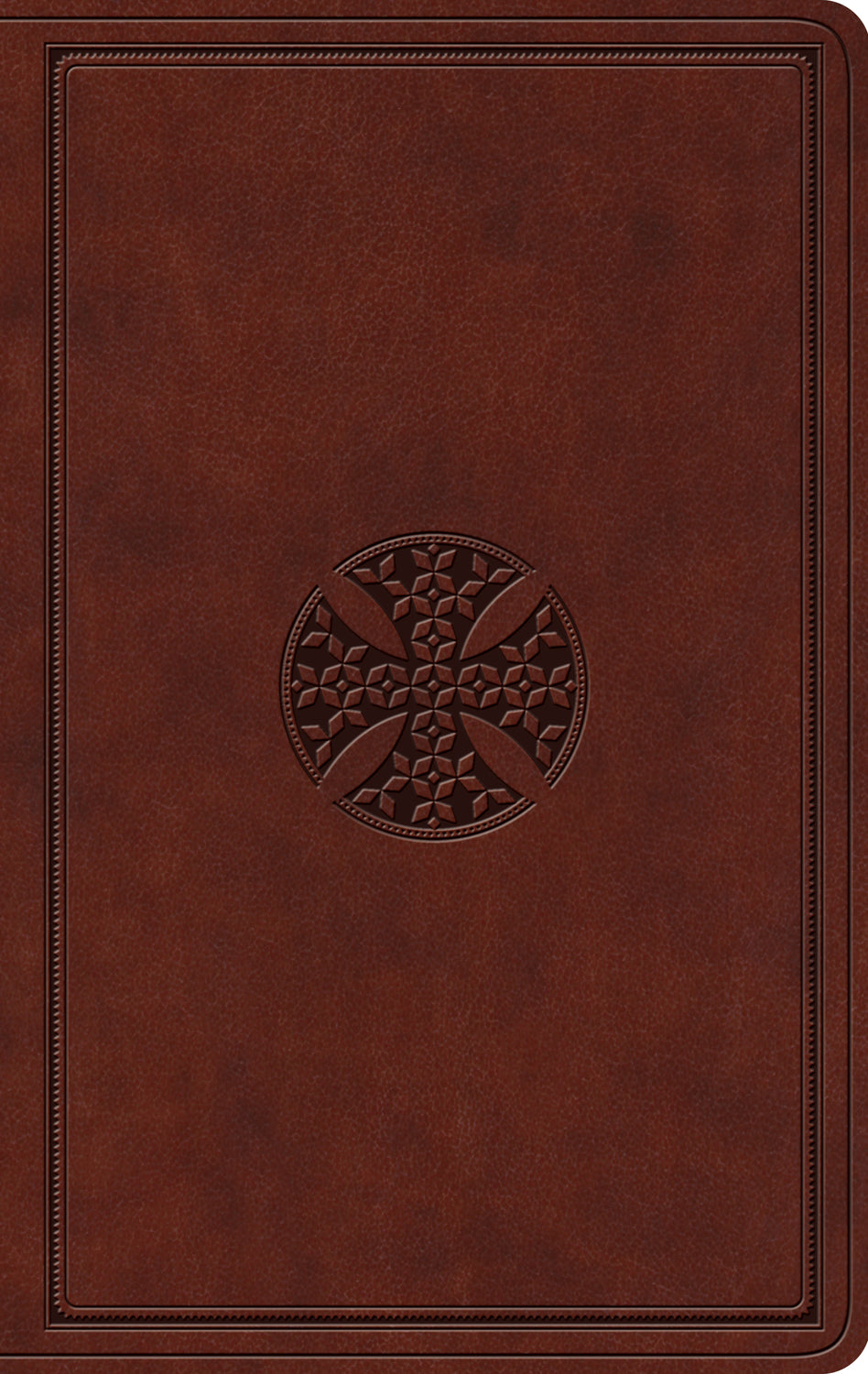 ESV Value Thinline Bible (Trutone, Brown, Mosaic Cross Design) front cover (8252155429064)