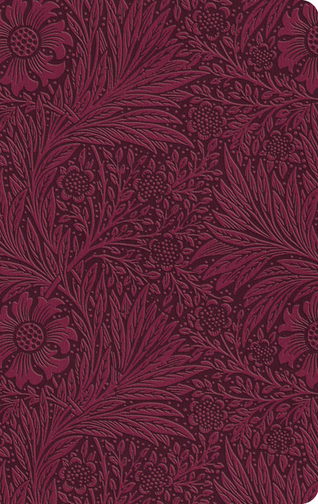 ESV Value Thinline Bible (Trutone, Raspberry, Floral Design) front cover (8251948630216)