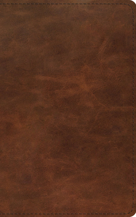 ESV Thinline Bible, Red Letter (Full Grain Leather, Saddle Brown) front cover (8252155297992)