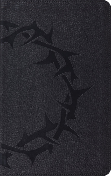 ESV Thinline Bible, Red Letter (Trutone, Charcoal, Crown Design) front cover (8251951546568)