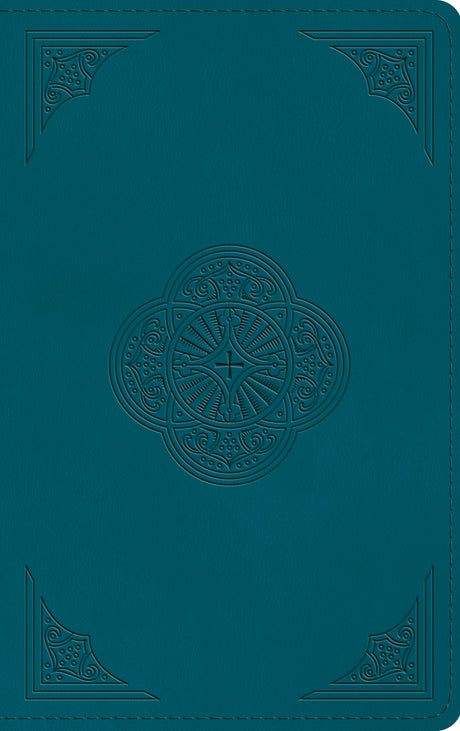 ESV Thinline Bible, Red Letter (Trutone, Deep Teal, Rotunda Design) front cover (8251961999560)