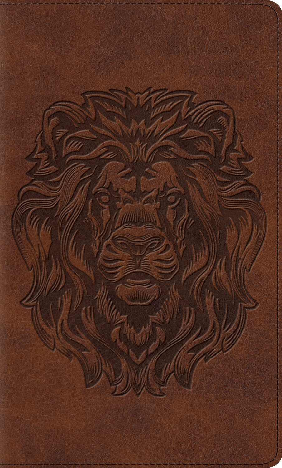 ESV Thinline Bible, Red Letter (Trutone, Brown, Royal Lion Design) front cover (8252159262920)